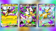All Mega Ampharos ex variants as seen in the game (Image via The Pokemon Company)